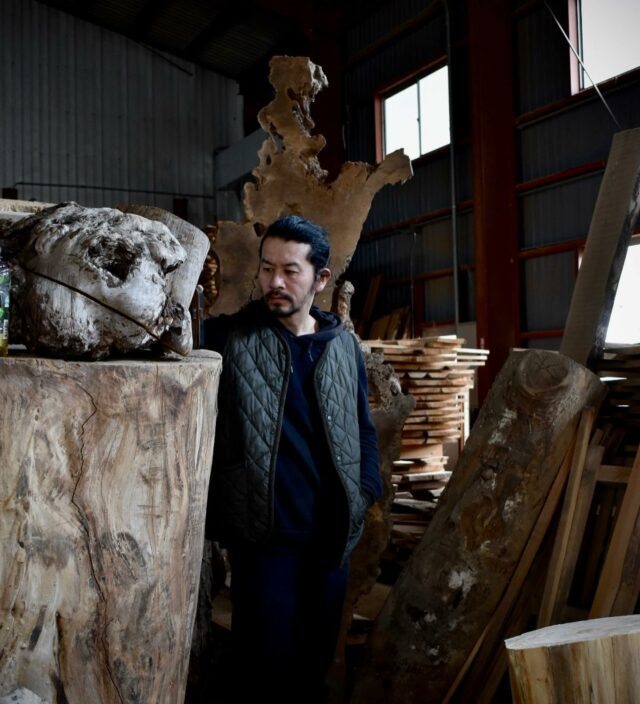 Kazuto Yoshikawa in his Workshop